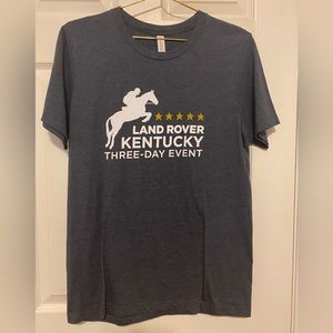 Land Rover Kentucky Three Day Event Tee Shirt, Medium, Dark Blue, NWOT